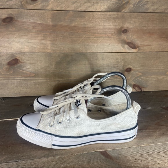 Converse all star chuck Taylor shoreline Women size 7 shoe white slip on sneaker - Picture 1 of 8